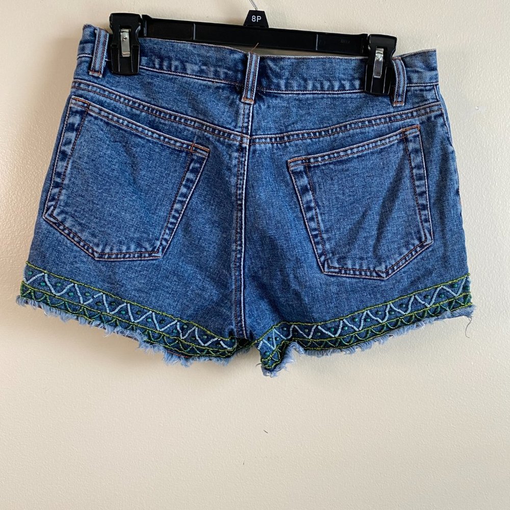 Beaded Calvin Klein Denim Shorts - image 4